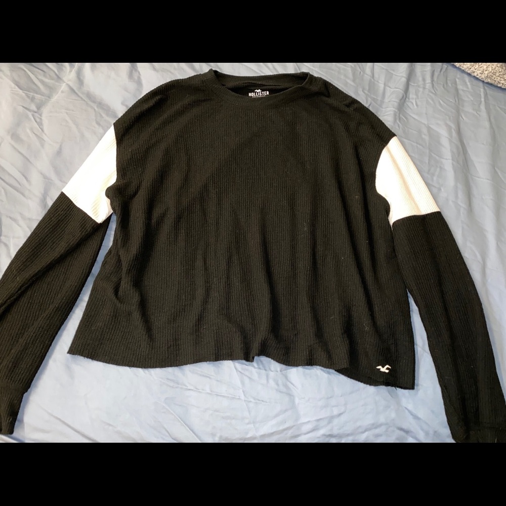 Hollister black and white Boyfriend Tee